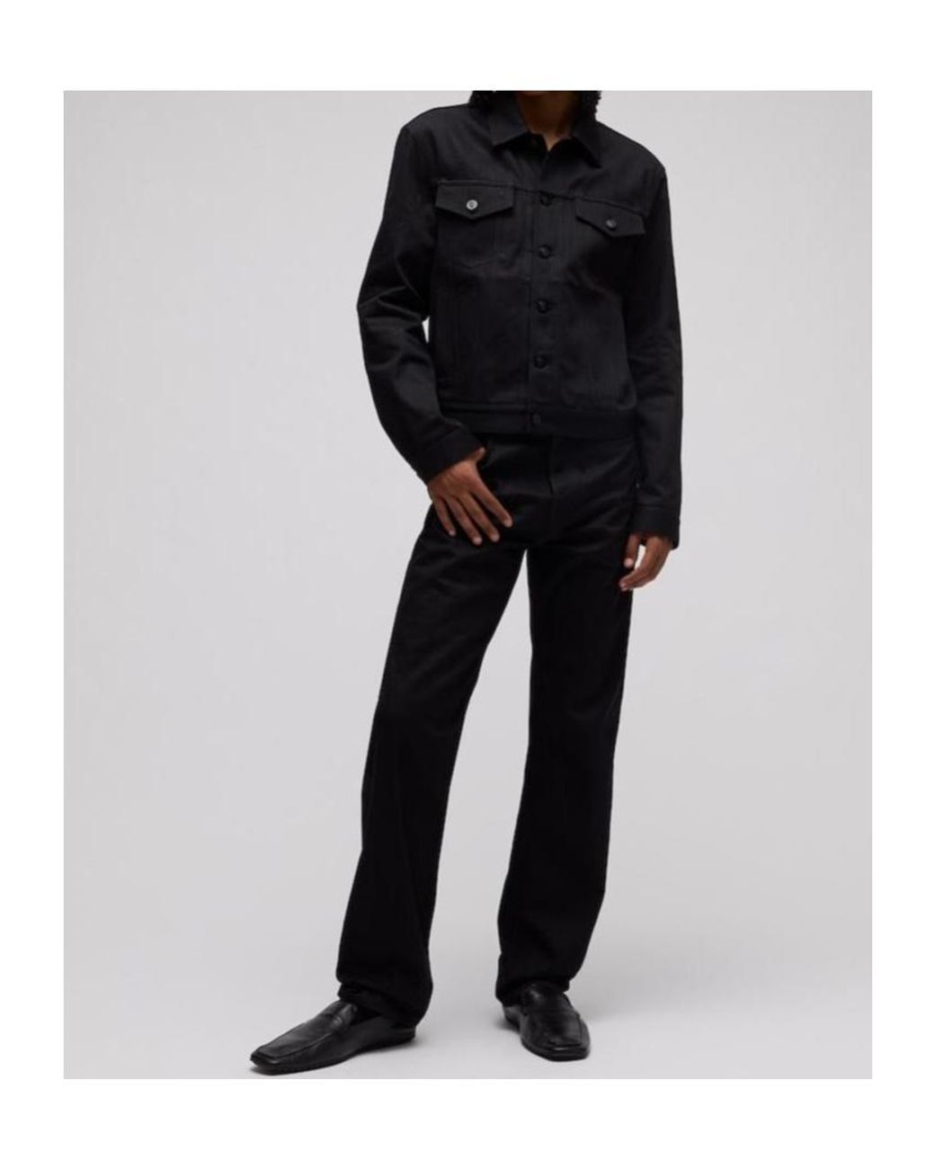 Gucci Black Cotton Denim Pants With Embroidery for men