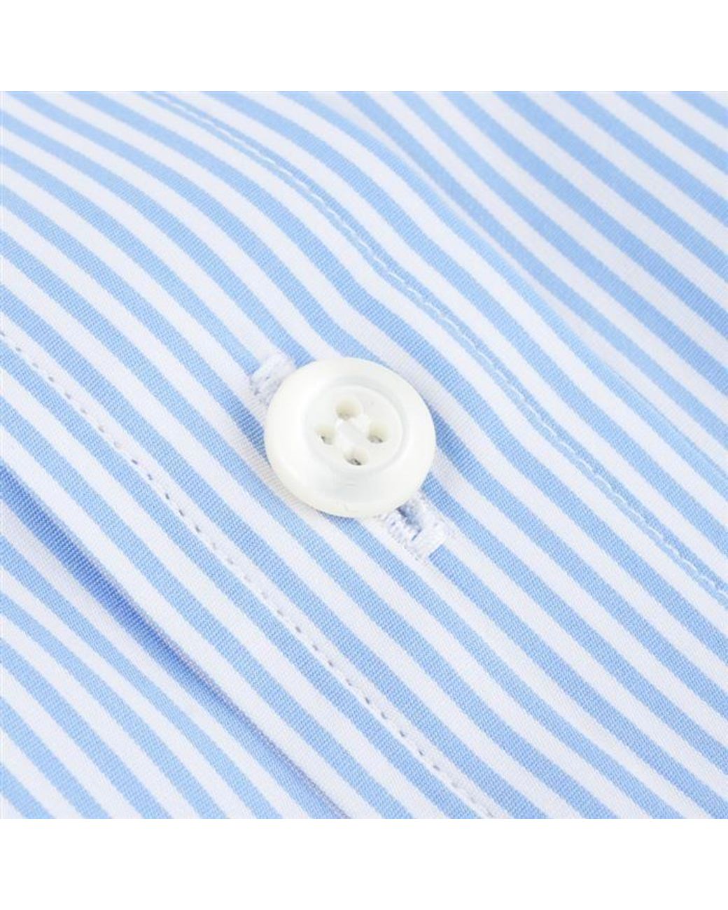 Miu Miu Blue Logo-Embroidered Striped Shirt