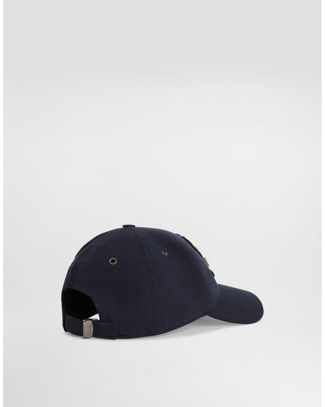Dolce & Gabbana Blue Heraldic Patch Baseball Cap for men