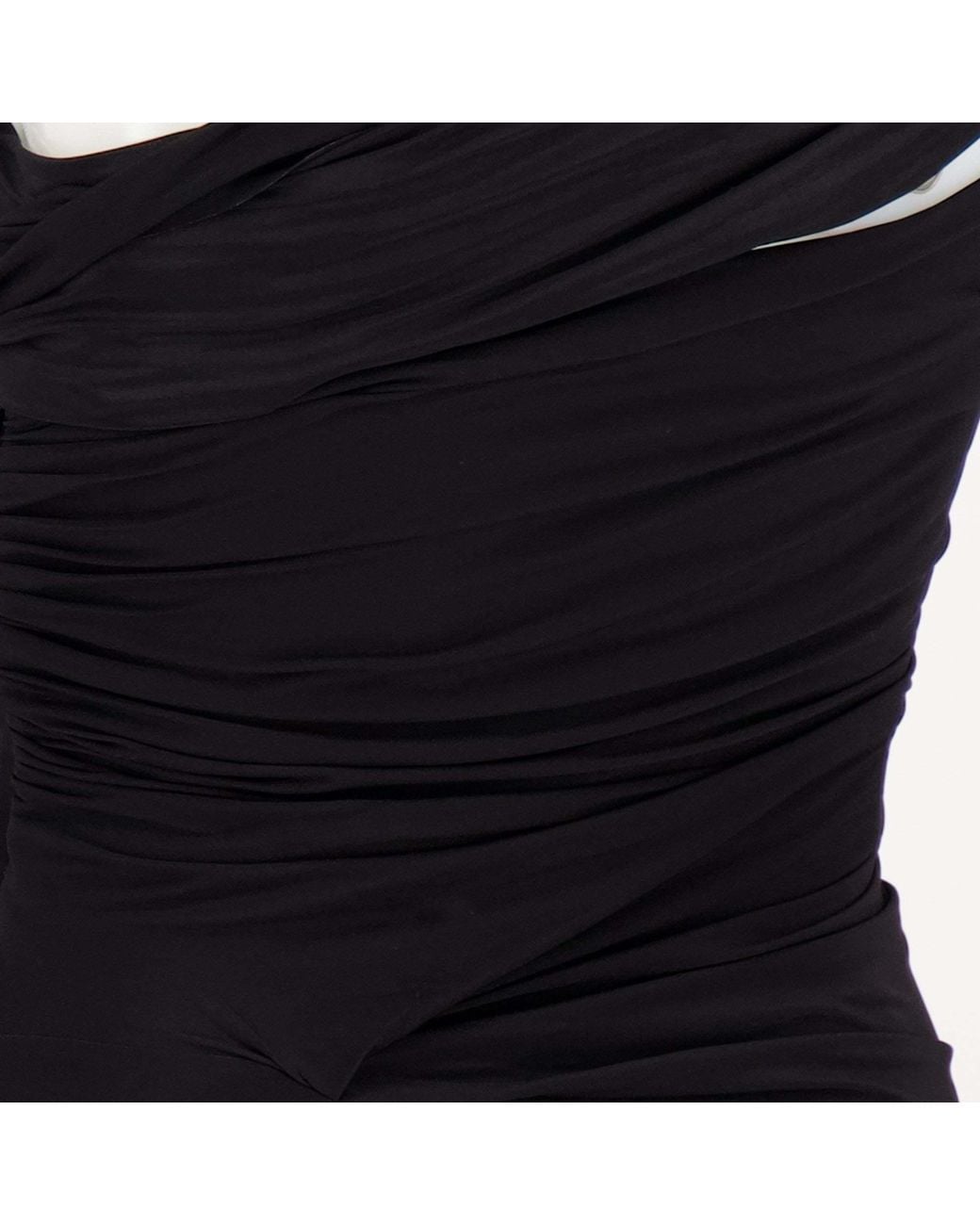 Christopher Esber Black Beach Glass Draped Maxi Dress