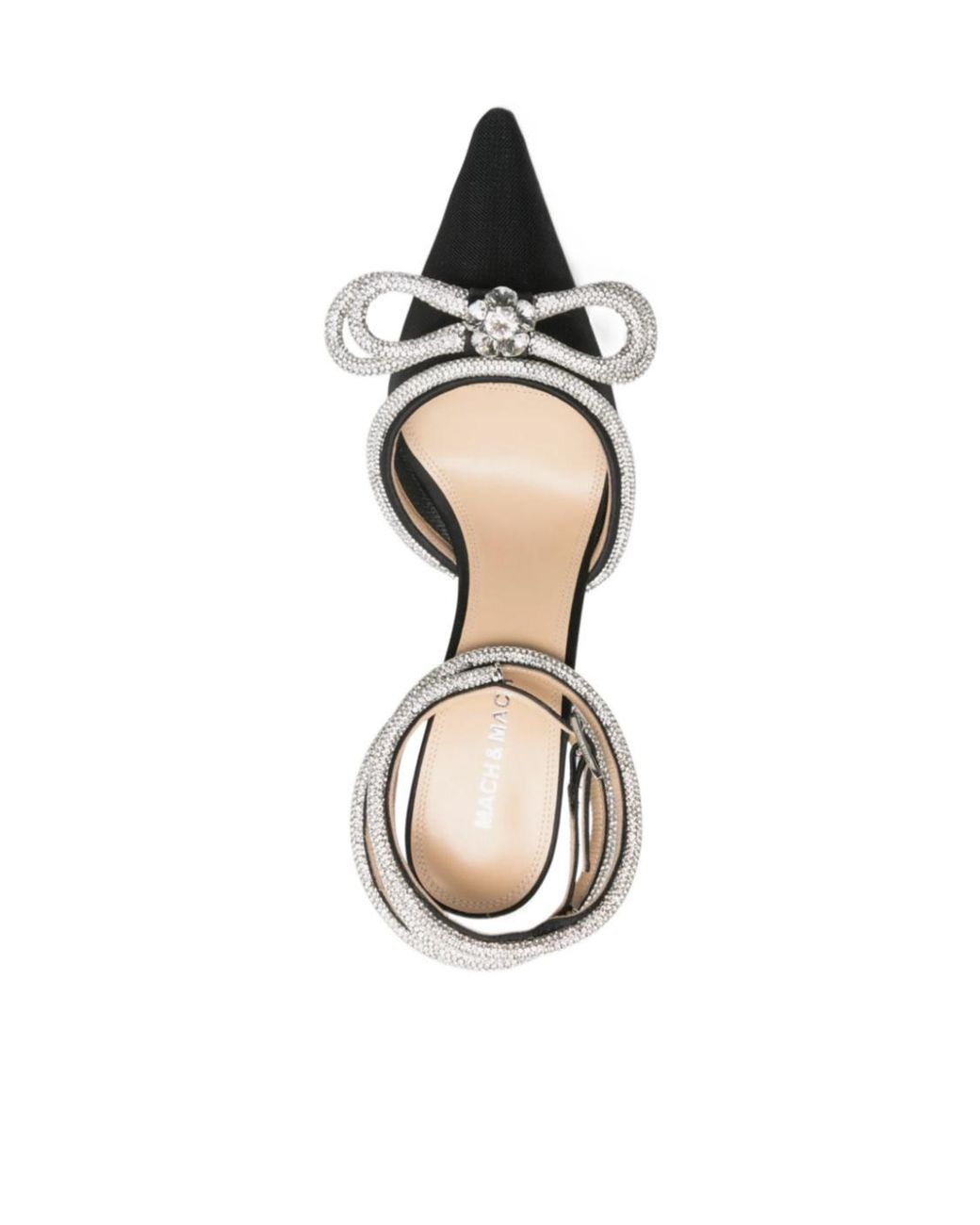 Mach & Mach Metallic Mach Mach Embellished Bow Heeled Pumps