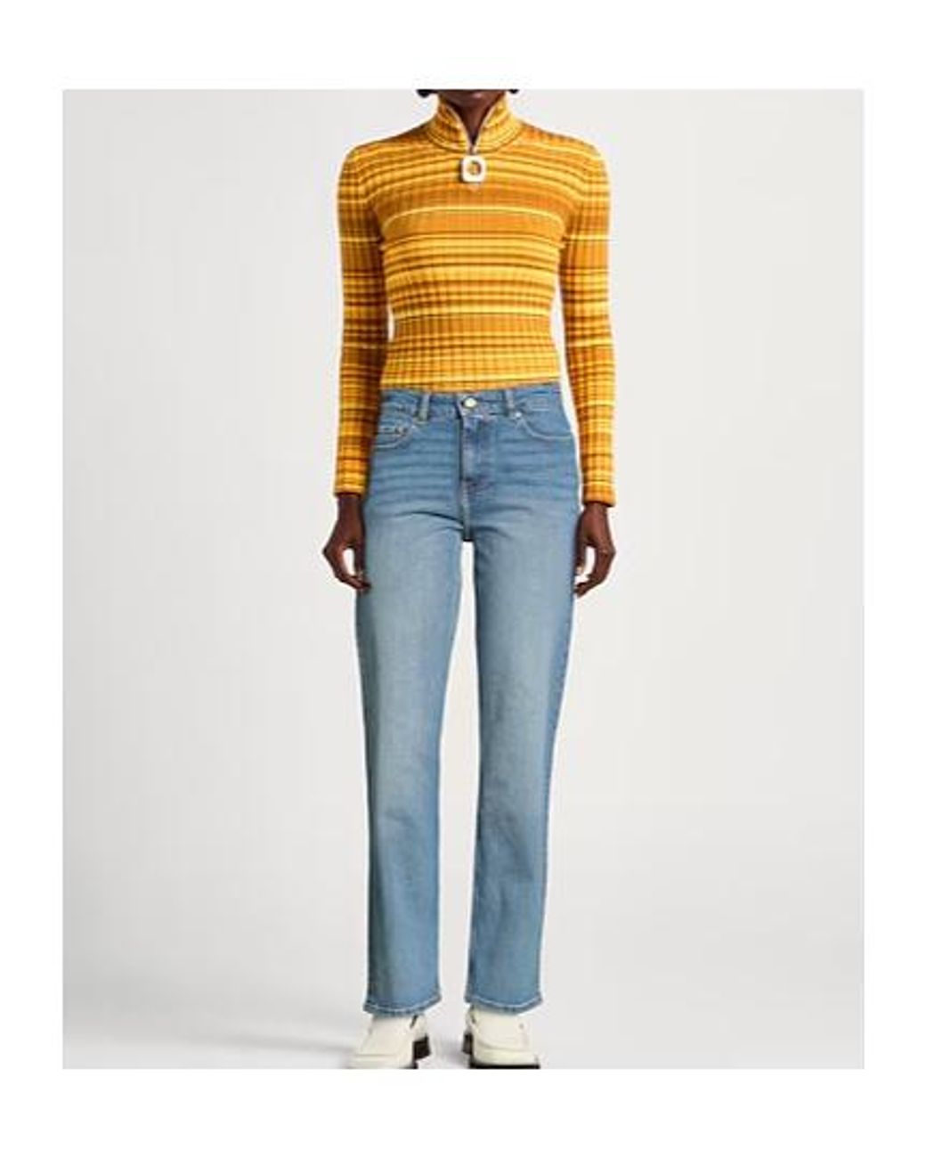 Ganni Blue Denim Trousers