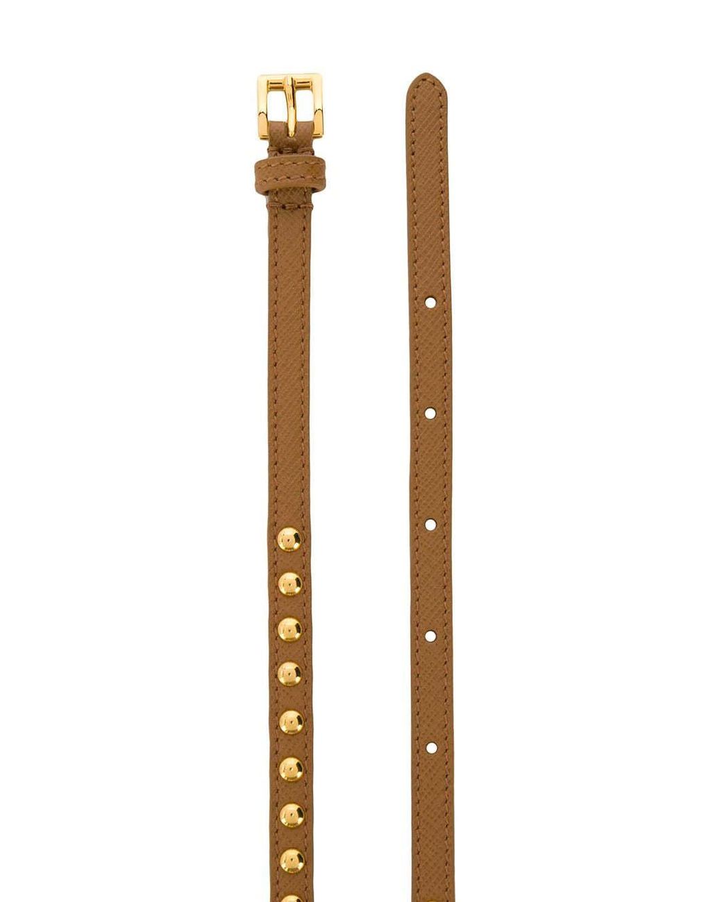 Prada Multicolor Metal Buckle Belt