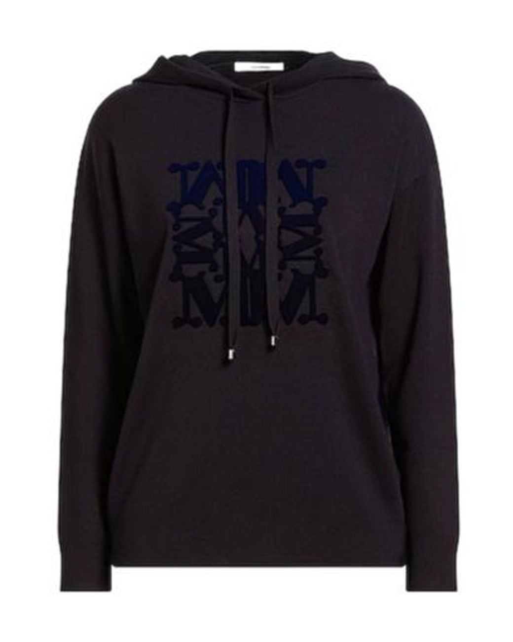 Max Mara Blue Wool Hoodie