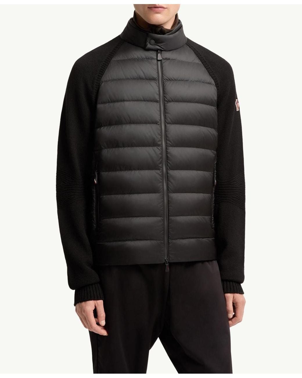 Moncler Black Grenoble Padded Zip-Up Cardigan for men