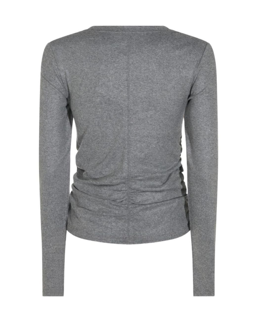 Isabel Marant Gray Isabel Marant Étoile Delesa Ruched Jersey Top