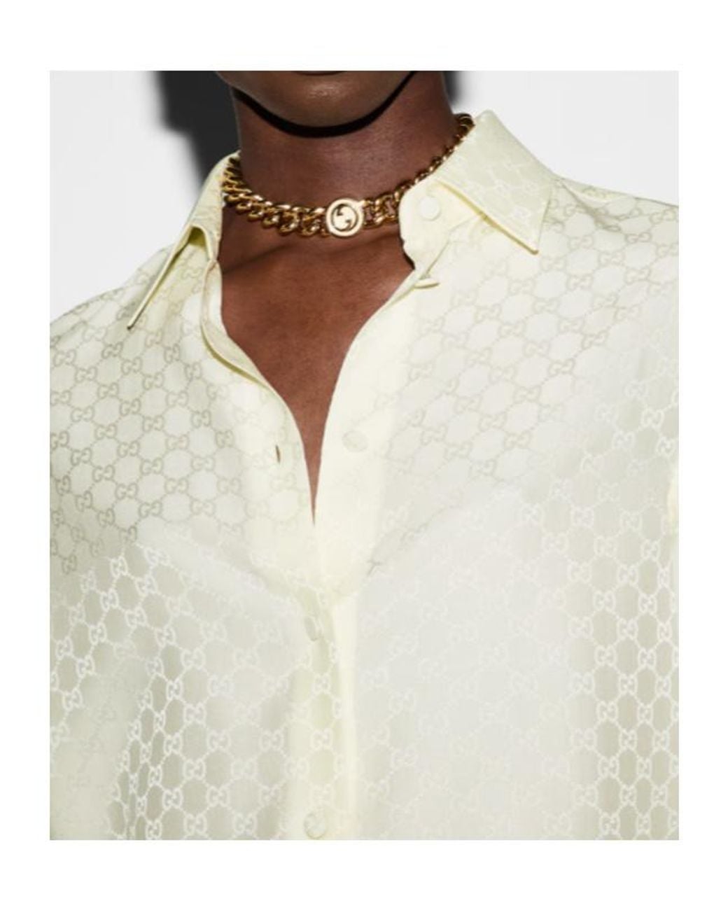 Gucci Natural Gg Crêpe Shirt
