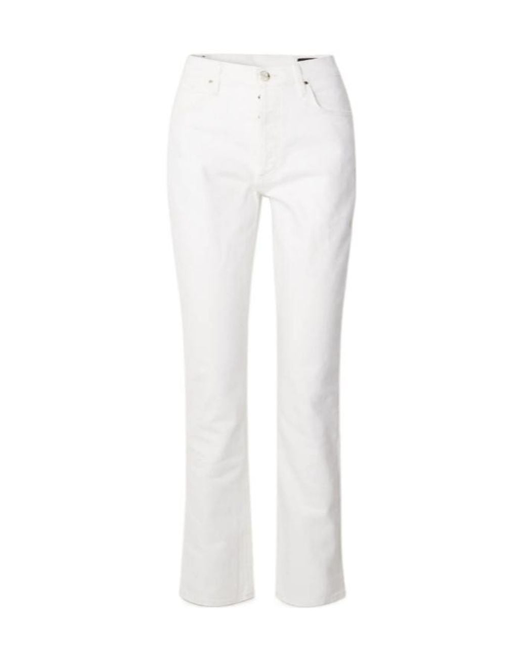 Goldsign White High-Waisted Skinny Jeans