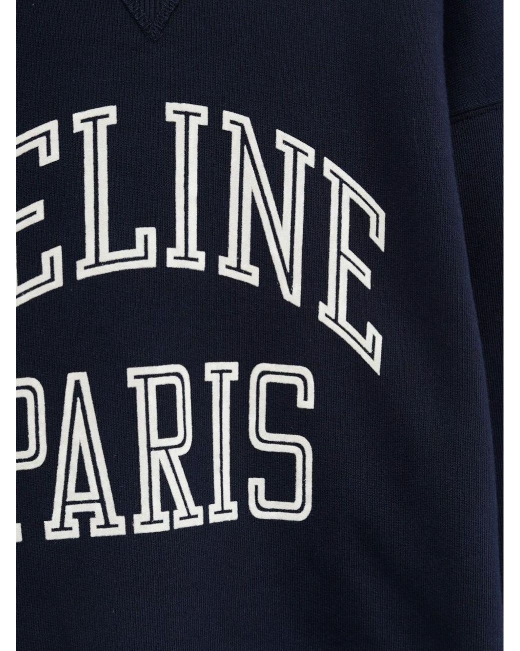 Céline Blue Loose Sweatshirt