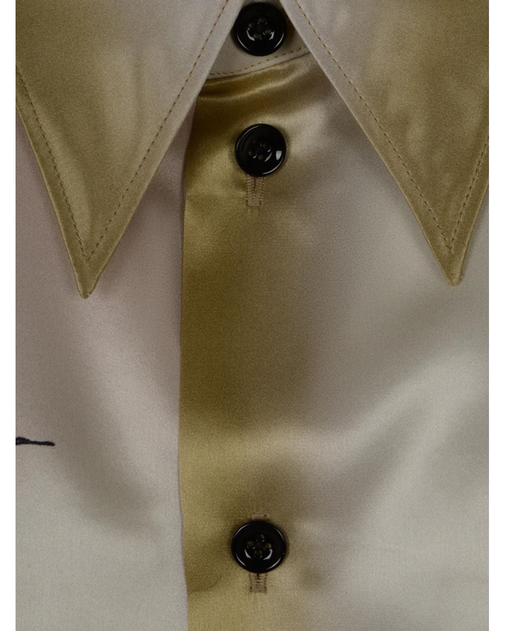 Lemaire White Printed Panel Shirt