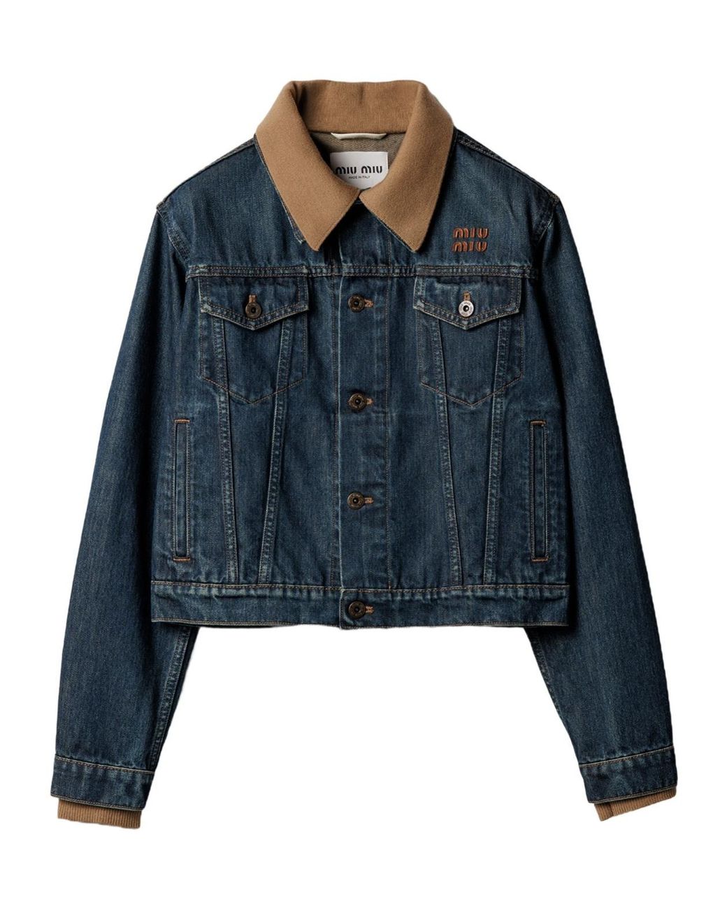 Miu Miu Blue Button-Up Denim Jacket
