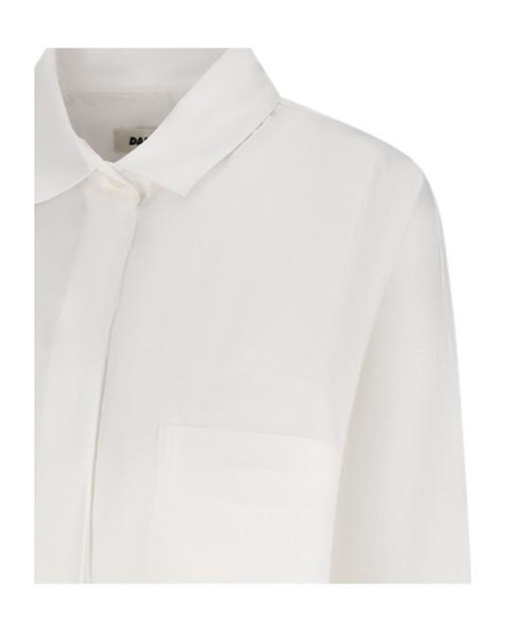 DARKPARK White Long Sleeve Concealed Fastened Shirt