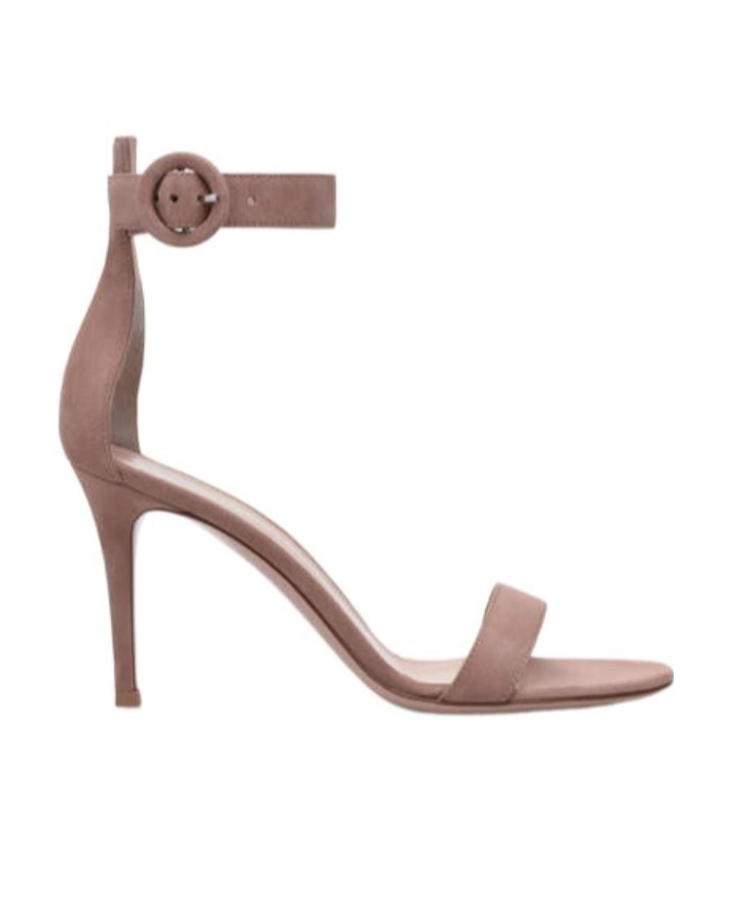 Gianvito Rossi Pink Portofino Ankle-Strap Sandals