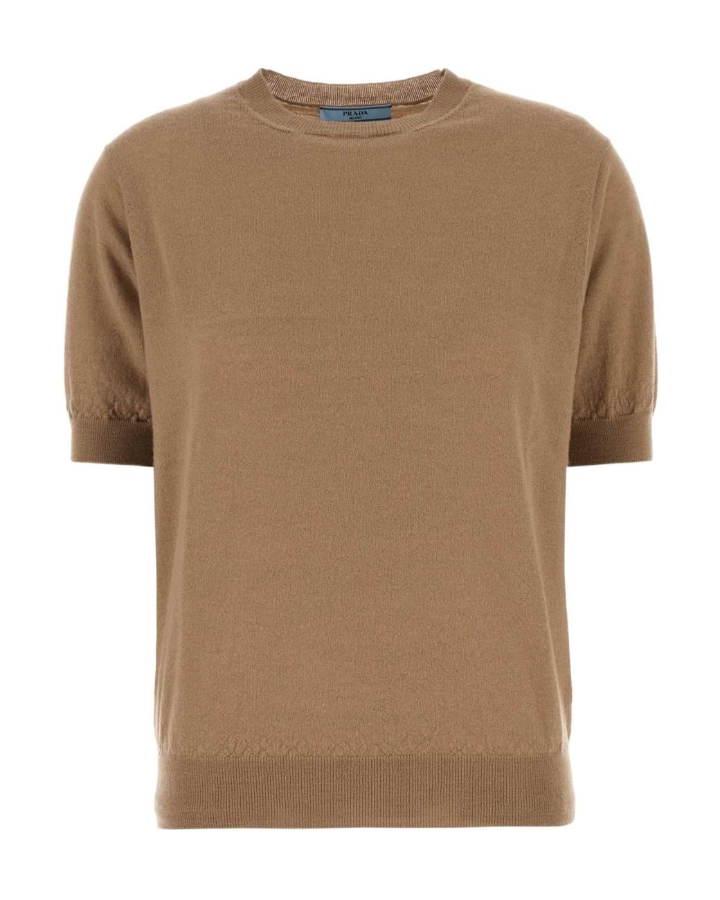 Prada Brown Short Sleeved Crewneck Jumper