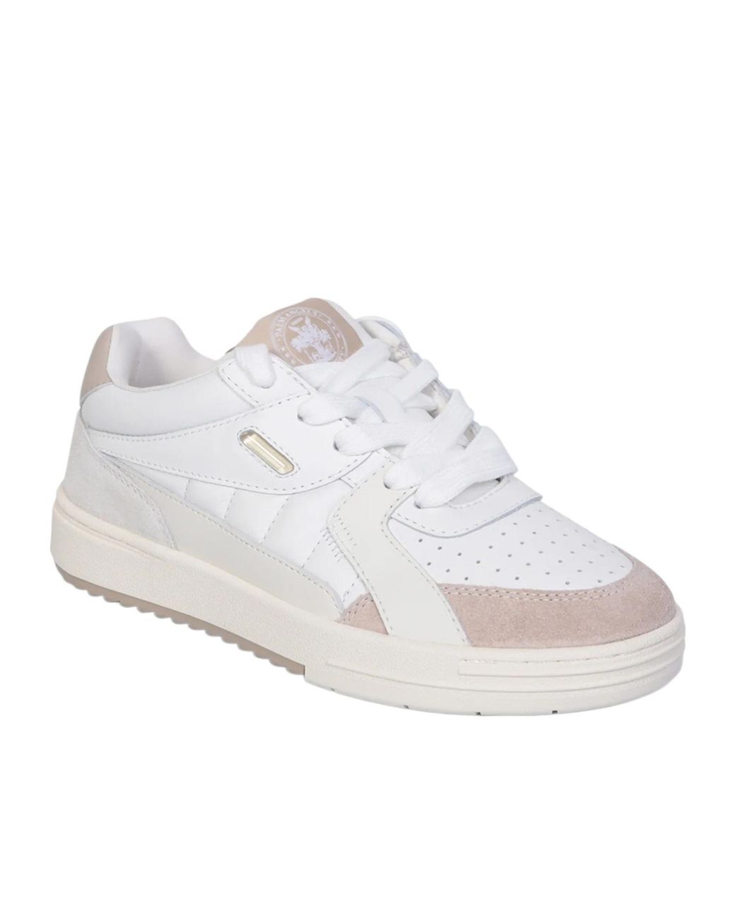 Palm Angels White Logo Round-Head Low-Cut Casual Shoes