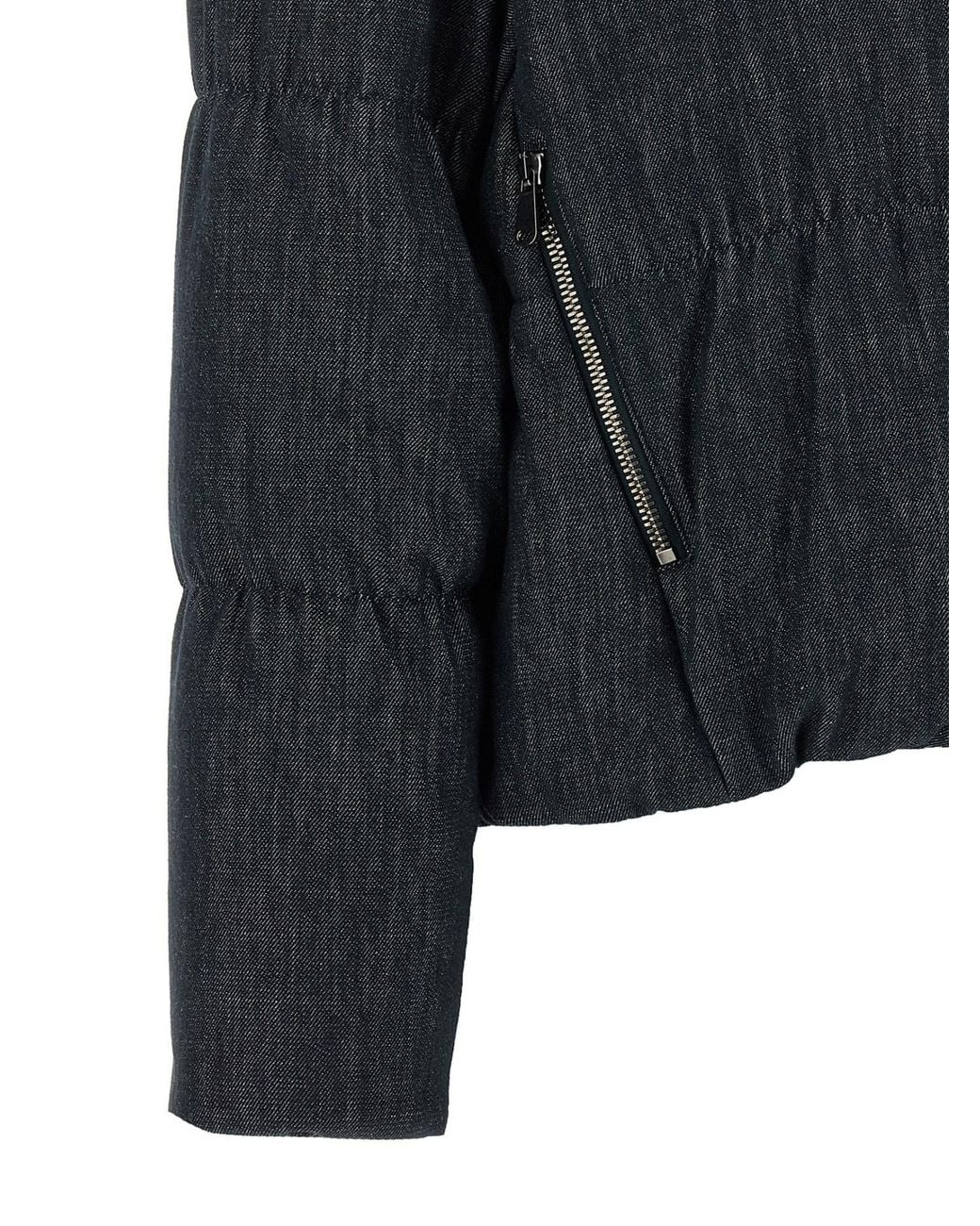 Brunello Cucinelli Blue Zip-Up Hooded Jacket