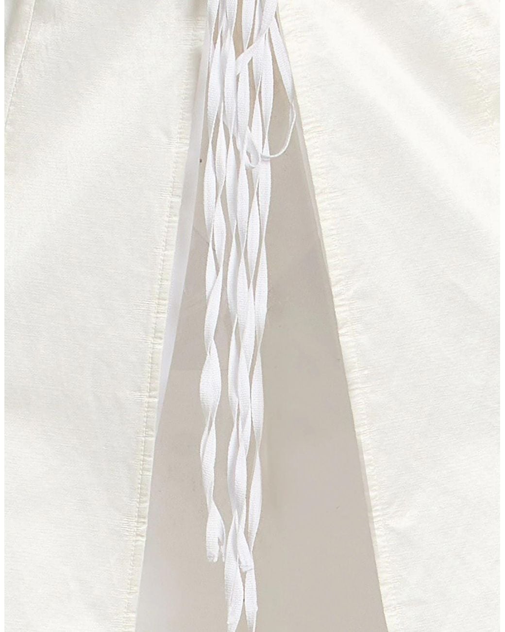 MM6 by Maison Margiela White Sleeveless Solid Satin Dress
