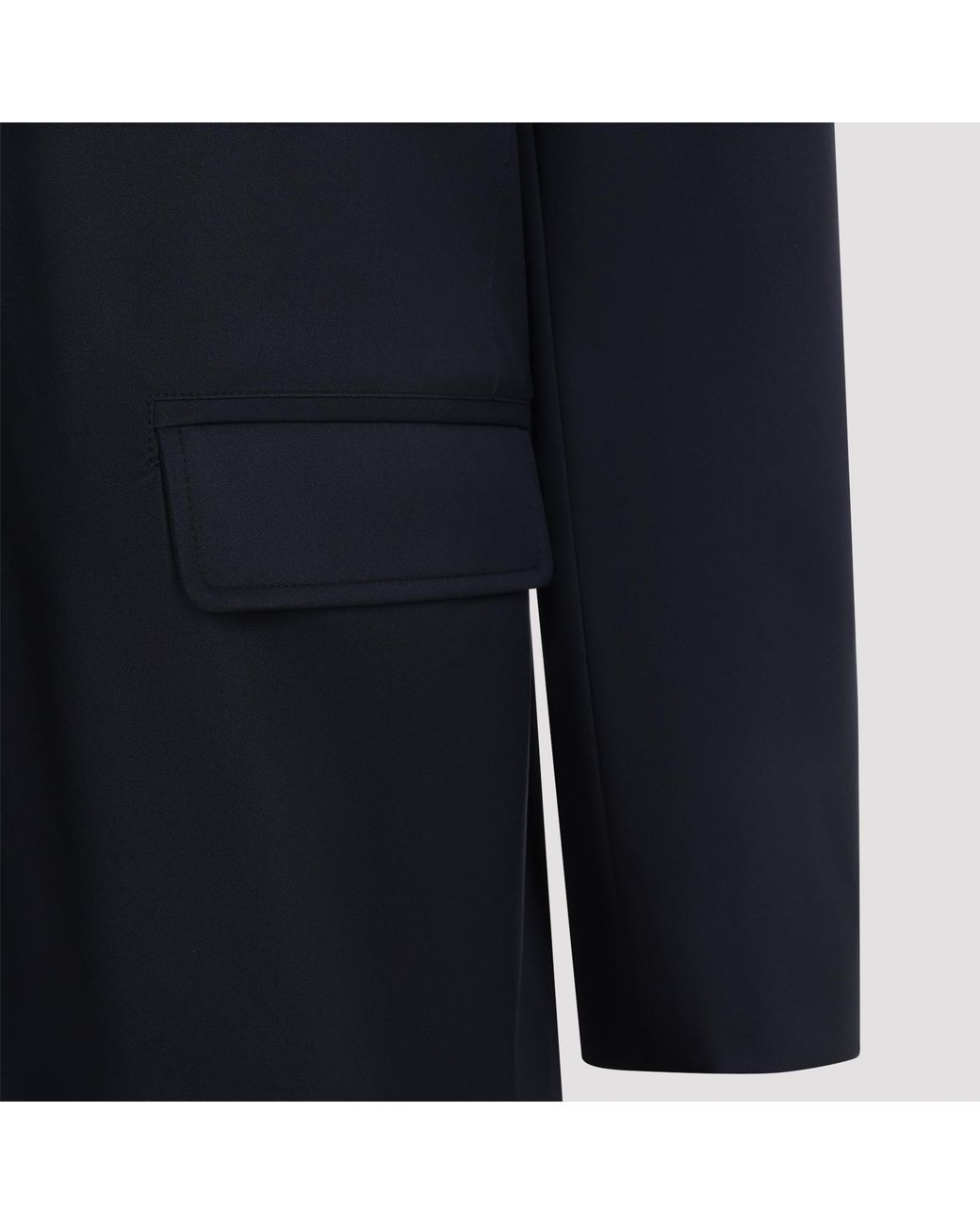 Kiton Blue Stand-Collar Button-Up Coat for men