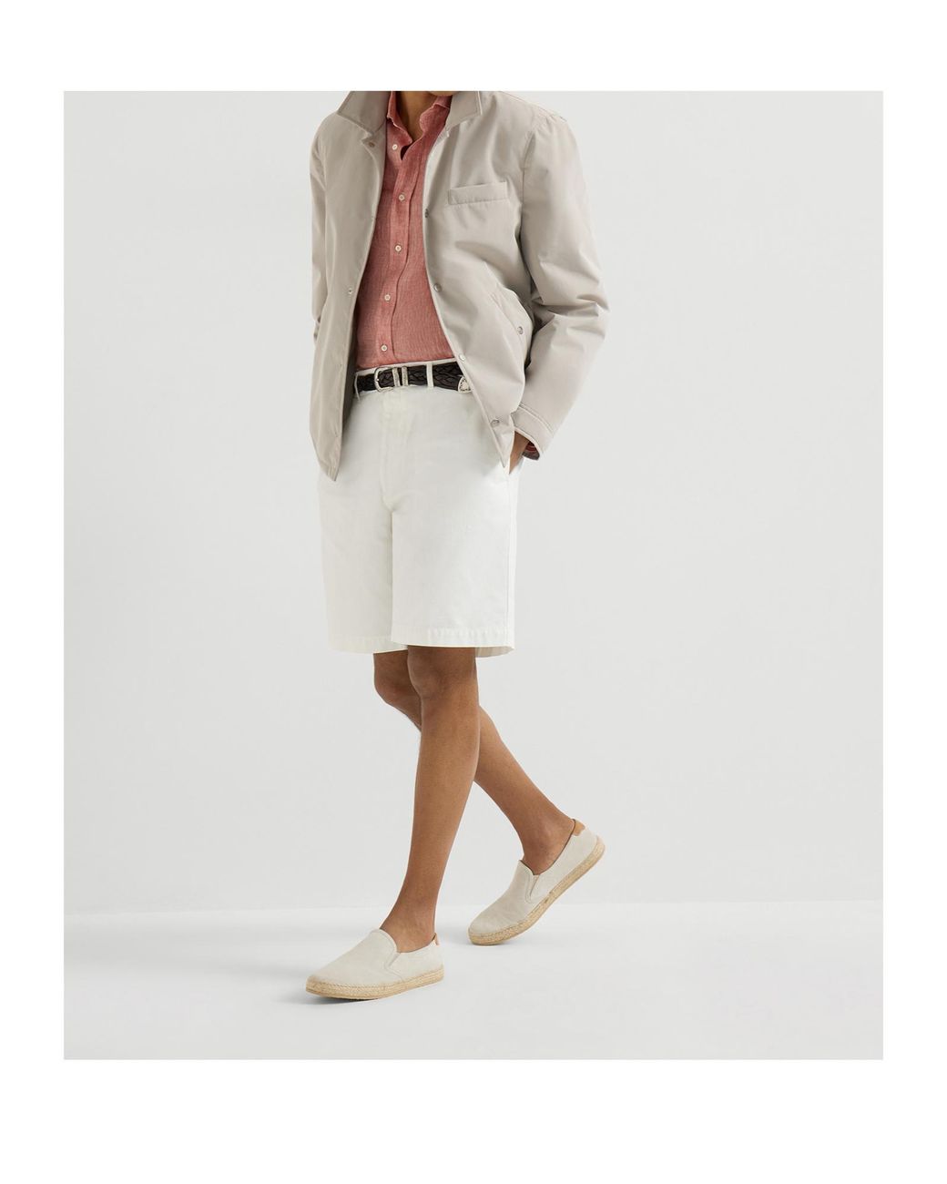 Brunello Cucinelli Gray Padded Outerwear Jacket for men