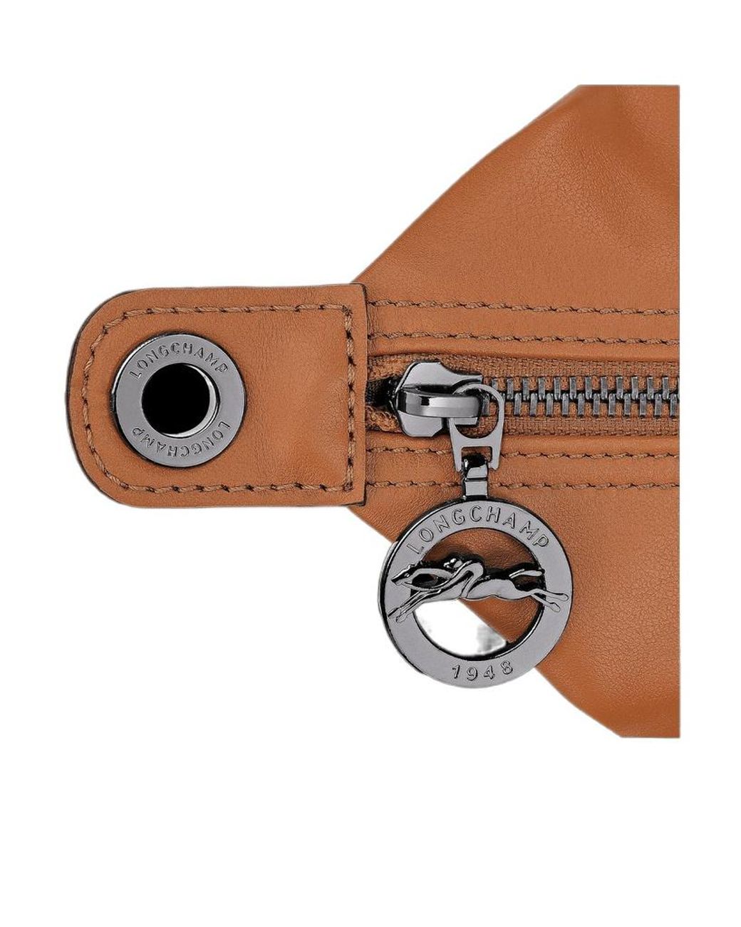 Longchamp Brown Flap Button Shoulder Bag