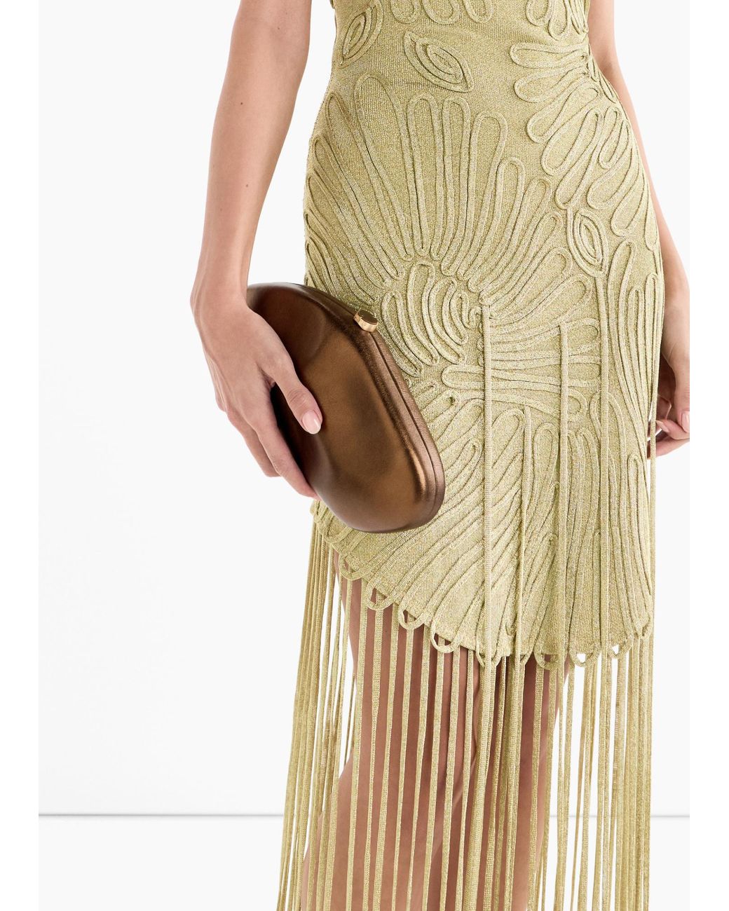 Cult Gaia Brown Caldera Clutch