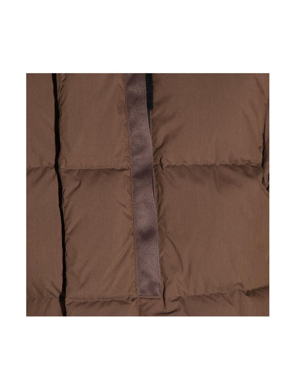 Stone Island Brown High-Neck Padded Jacket for men