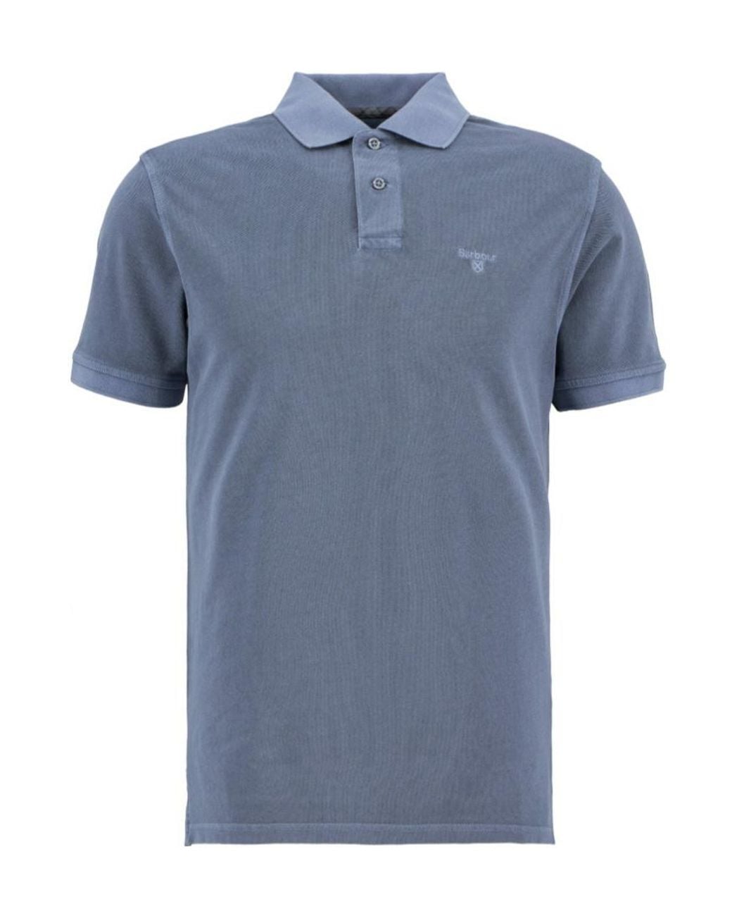 Barbour Blue Logo-Embroidered Polo Shirt for men