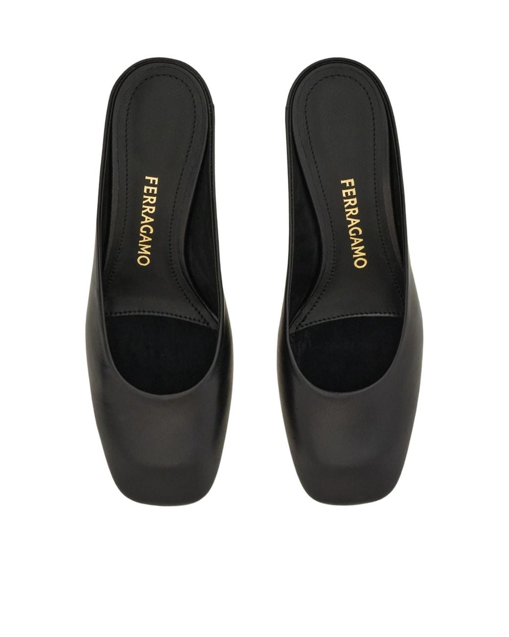 Ferragamo Black Ferragamo S-Shaped Heeled Mules