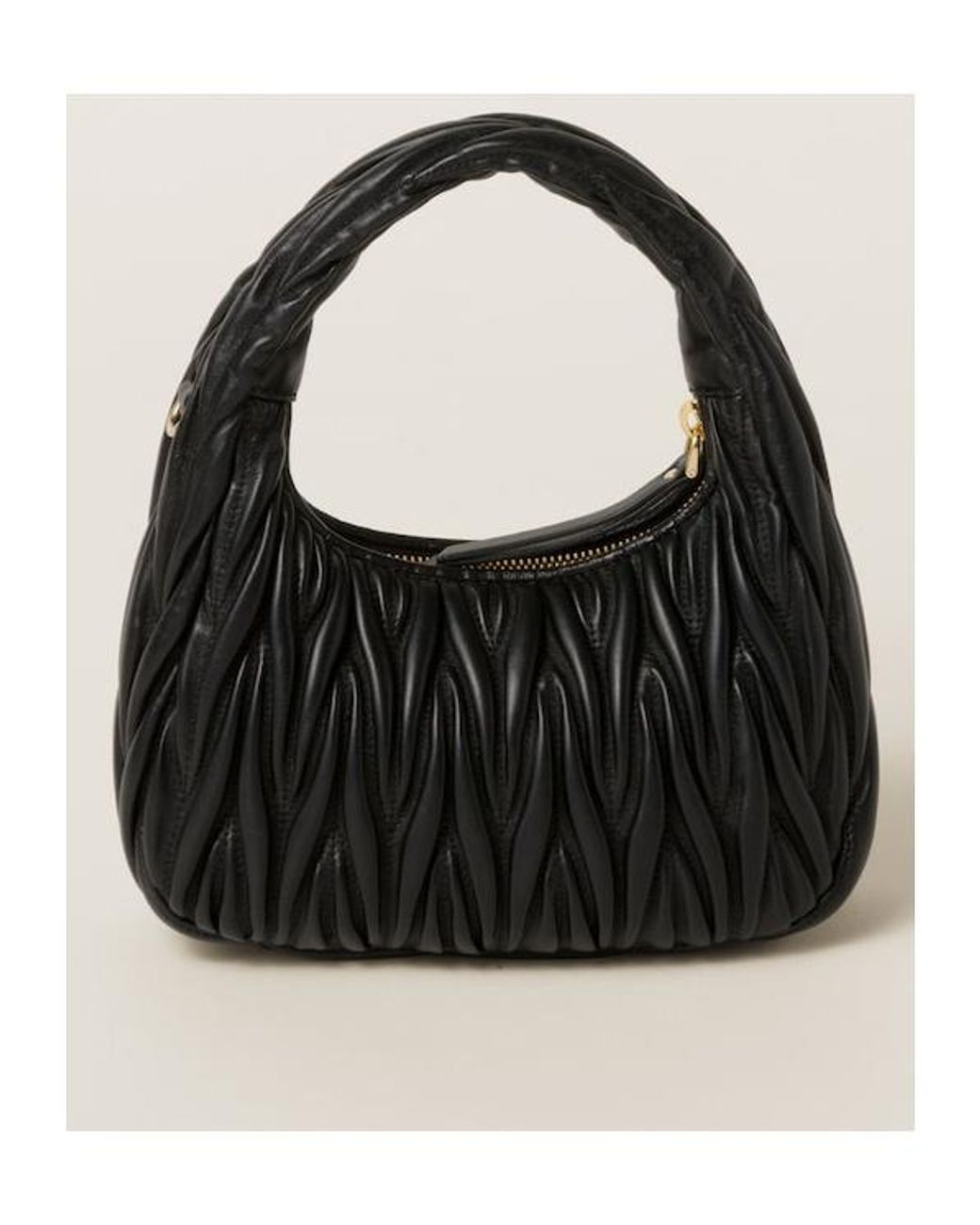 Miu Miu Black Wander Hobo Bag