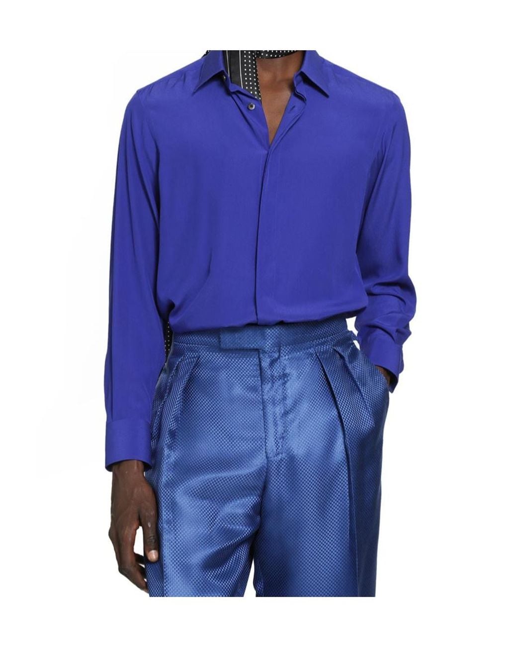 Tom Ford Blue Long-Sleeve Shirt for men