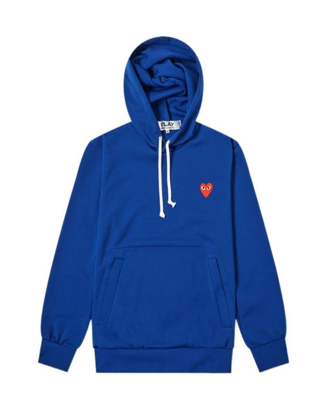 COMME DES GARÇONS PLAY Blue Logo Hooded Sweater for men