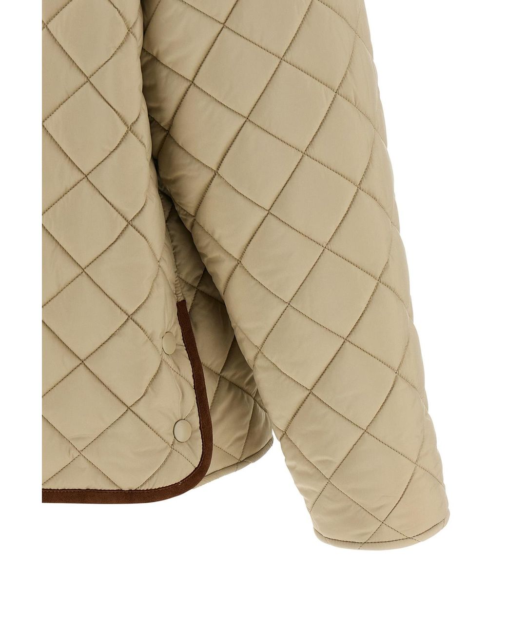 Miu Miu Natural Quilted Button-Up Jacket