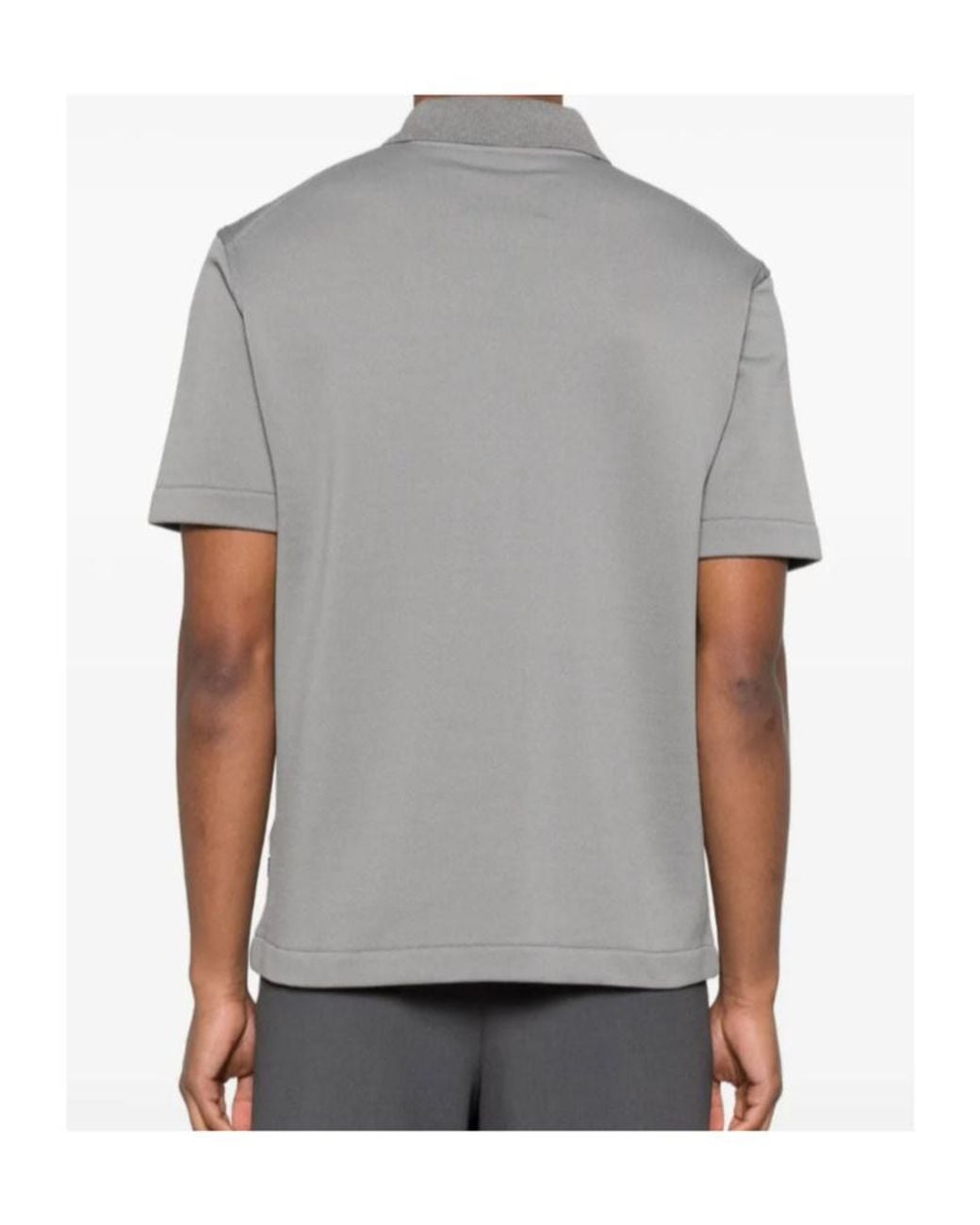 Jil Sander Gray Half-Zip Polo Shirt for men