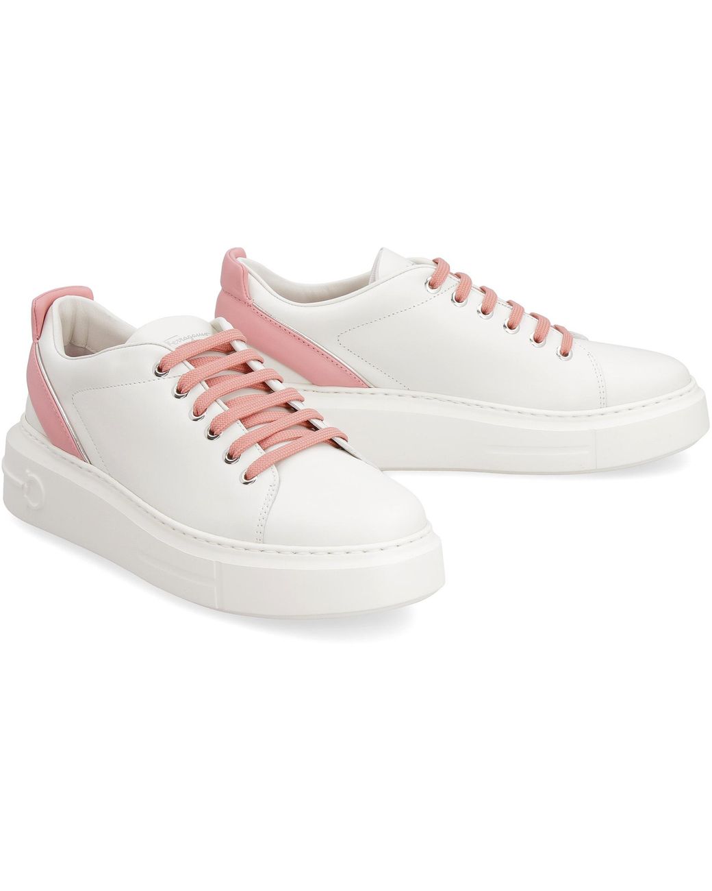 Ferragamo White Lace-Up Casual Shoes