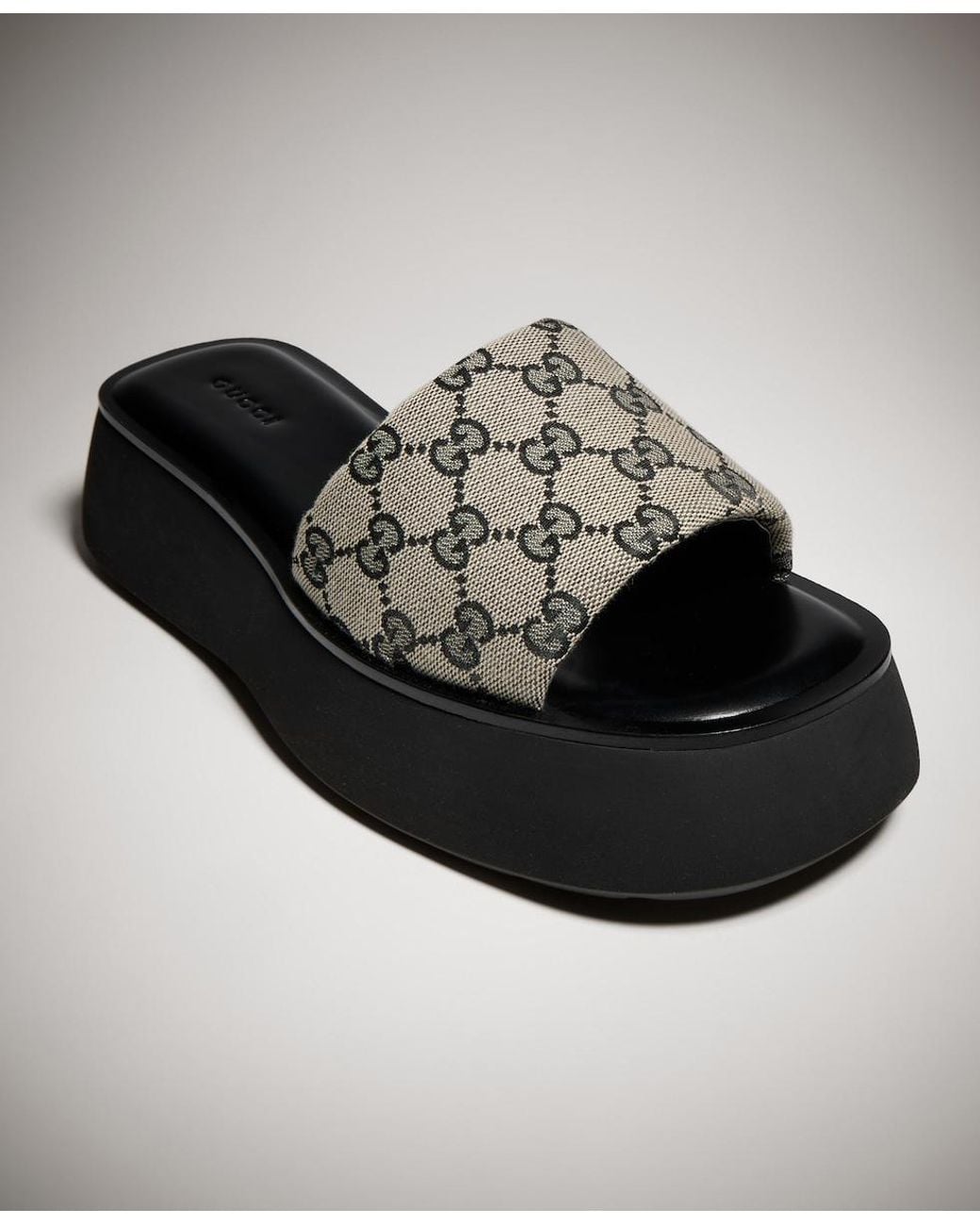 Gucci Black Platform Slide Sandal
