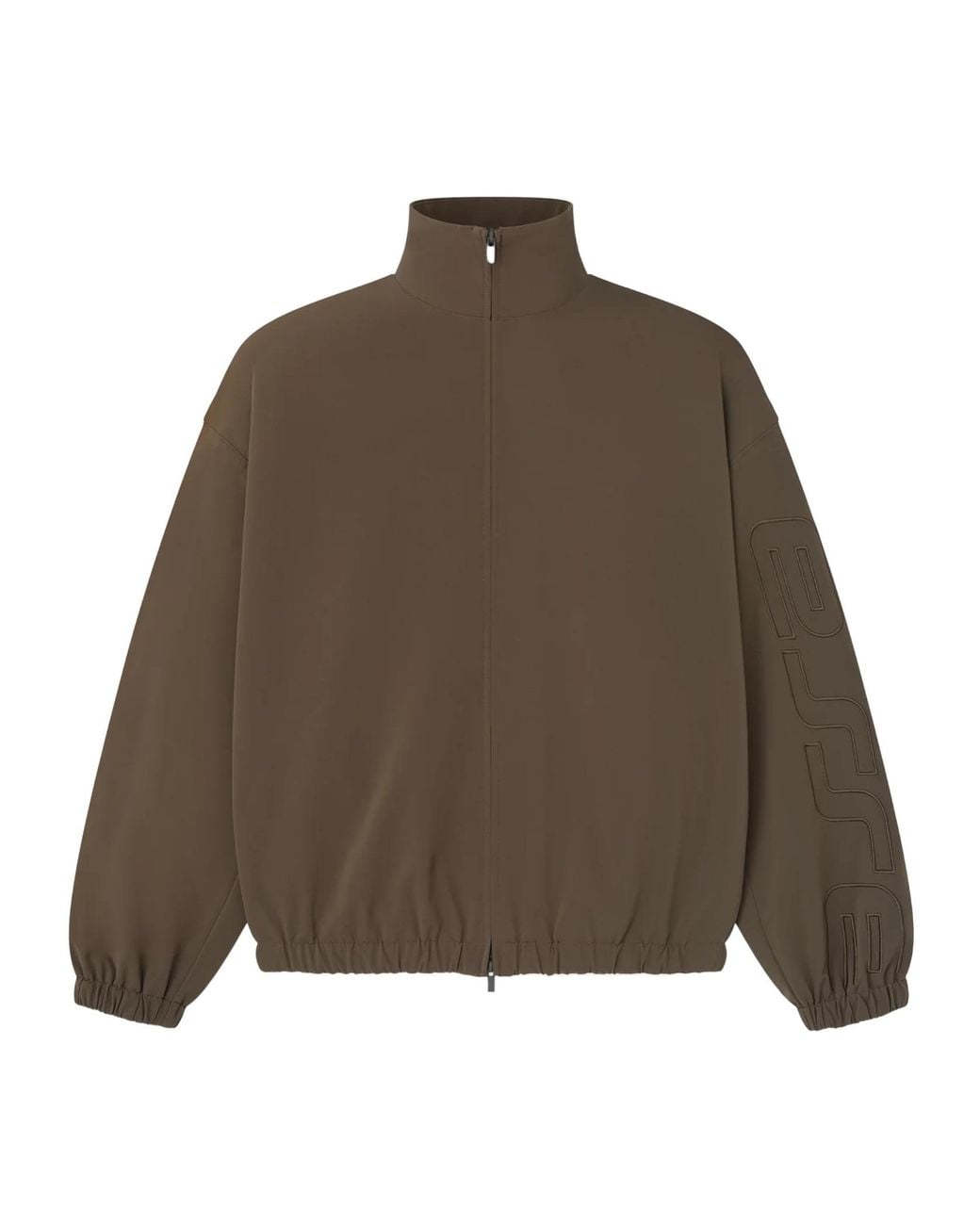 Fear Of God Brown Stand Collar Bomber Jacket