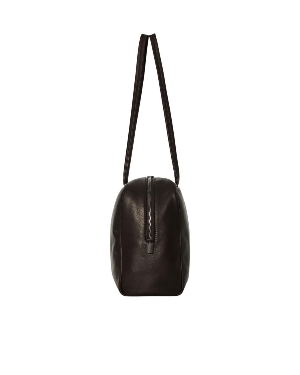 The Row Black Astra Zip-Up Shoulder Bag