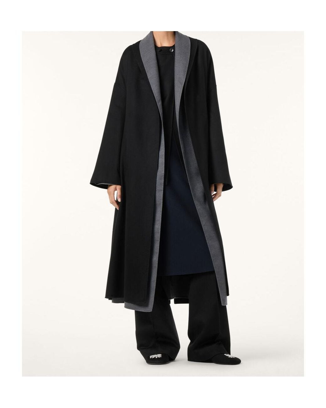 Loro Piana Black Dorian Royal Lightness Coat