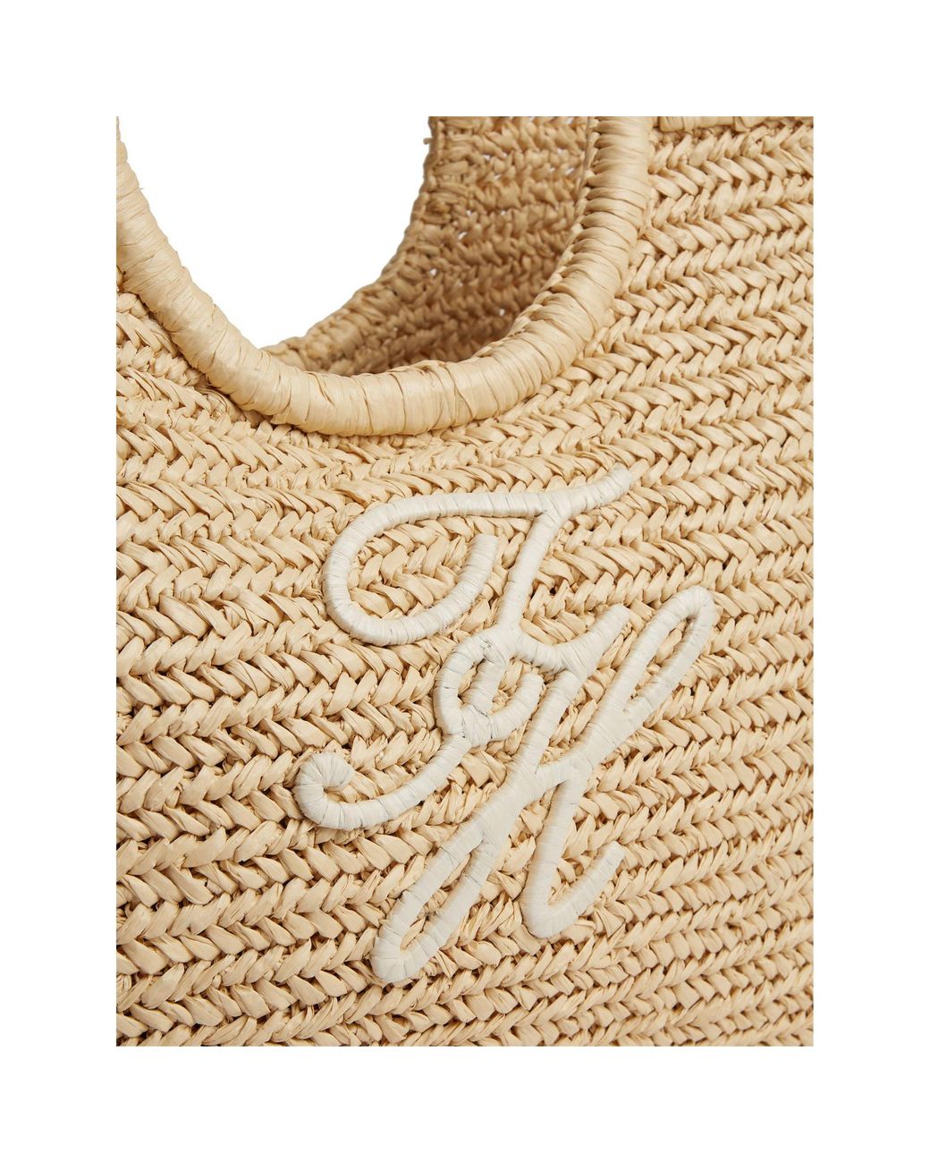 Tommy Hilfiger Natural Woven Straw Tote Bag