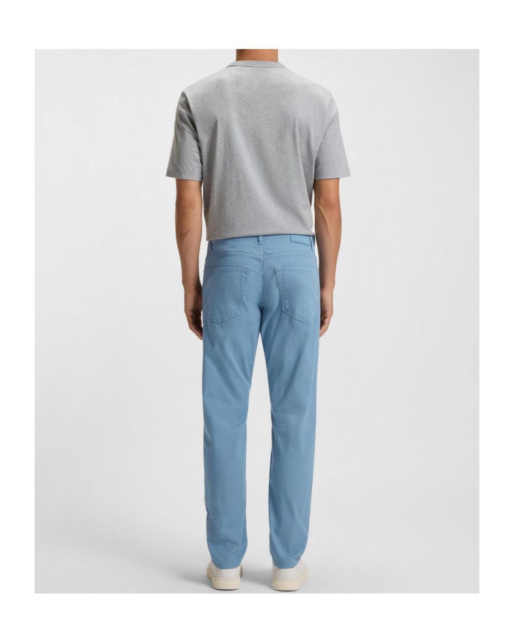 Boss Blue Maine Regular-Fit Trousers for men