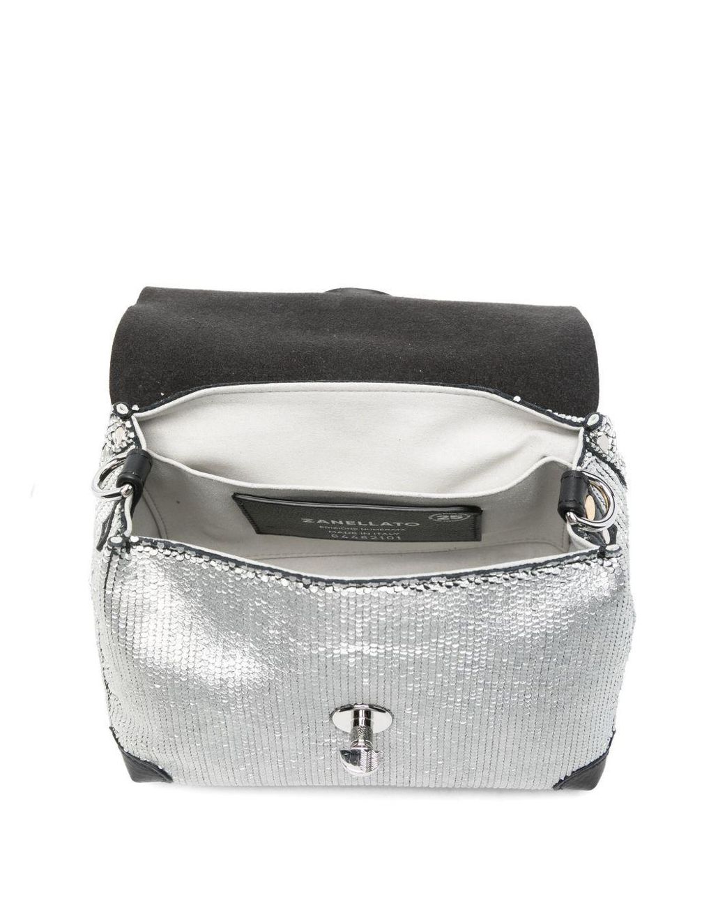 Zanellato Gray Top Handle Shoulder Bag