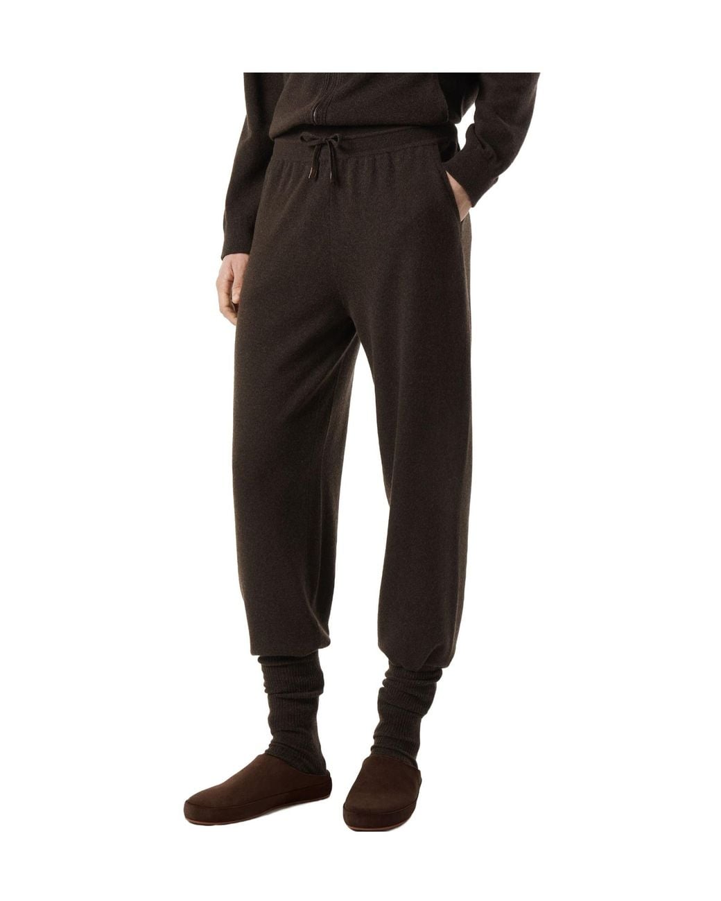 Loro Piana Black Merano Trousers for men