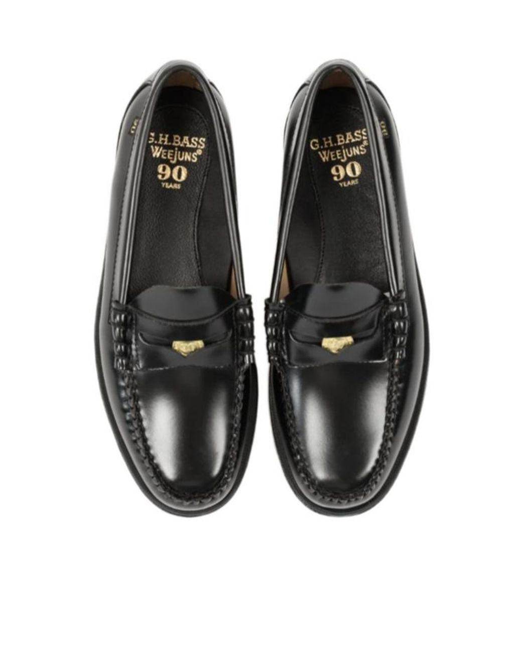 G.H.BASS Black Weejun Heritage Loafers for men