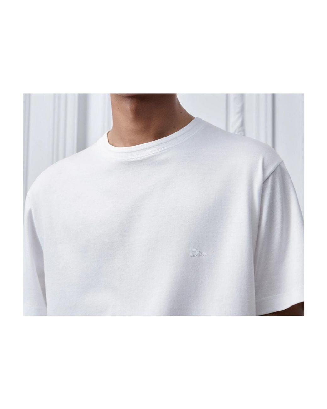 Dior White T-Shirt With Embroidery, Relaxed Fit for men