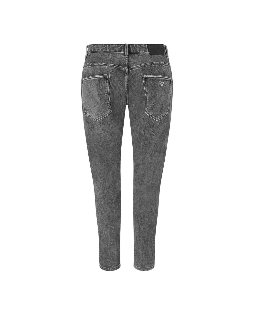 Emporio Armani Gray Solid Color Skinny-Fit Jeans for men