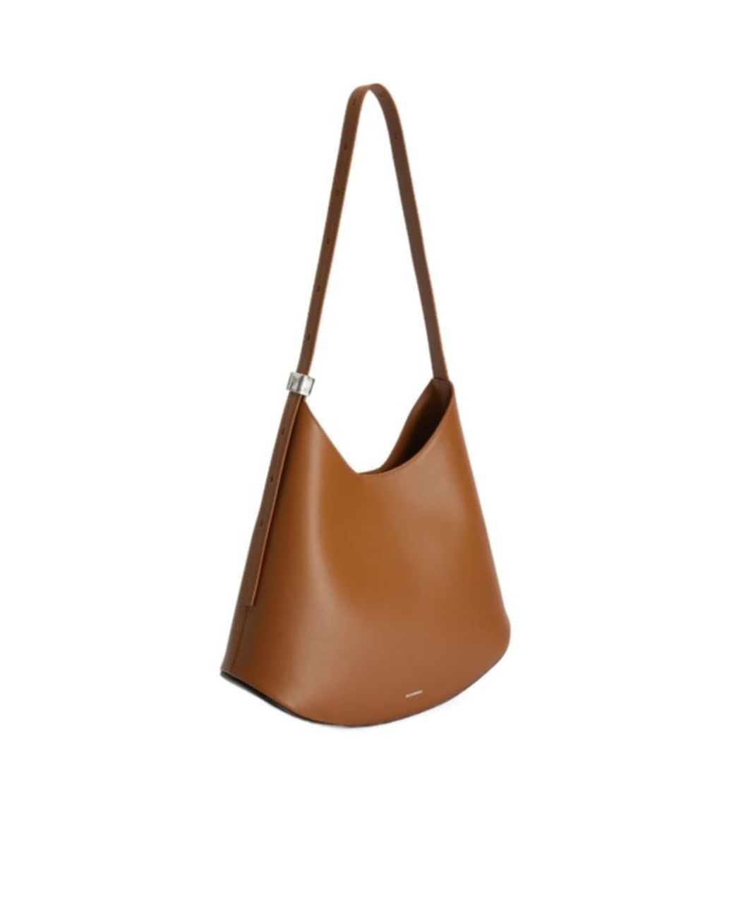 Jil Sander Brown Eldorado Medium Shoulder Bag