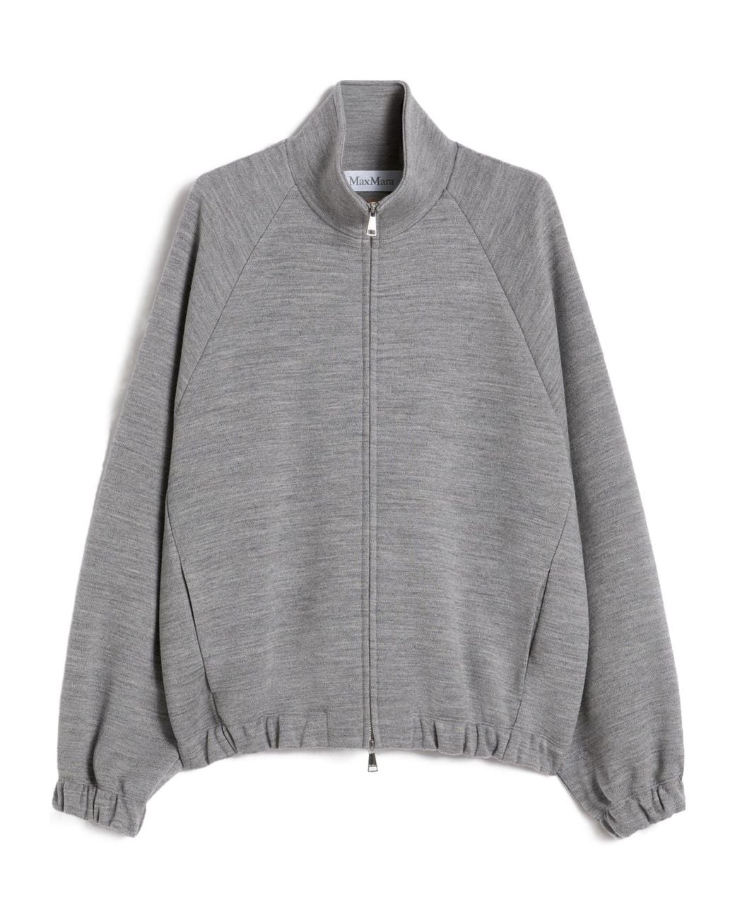 Max Mara Gray Frine High-Neck Zipped Sweatshirt