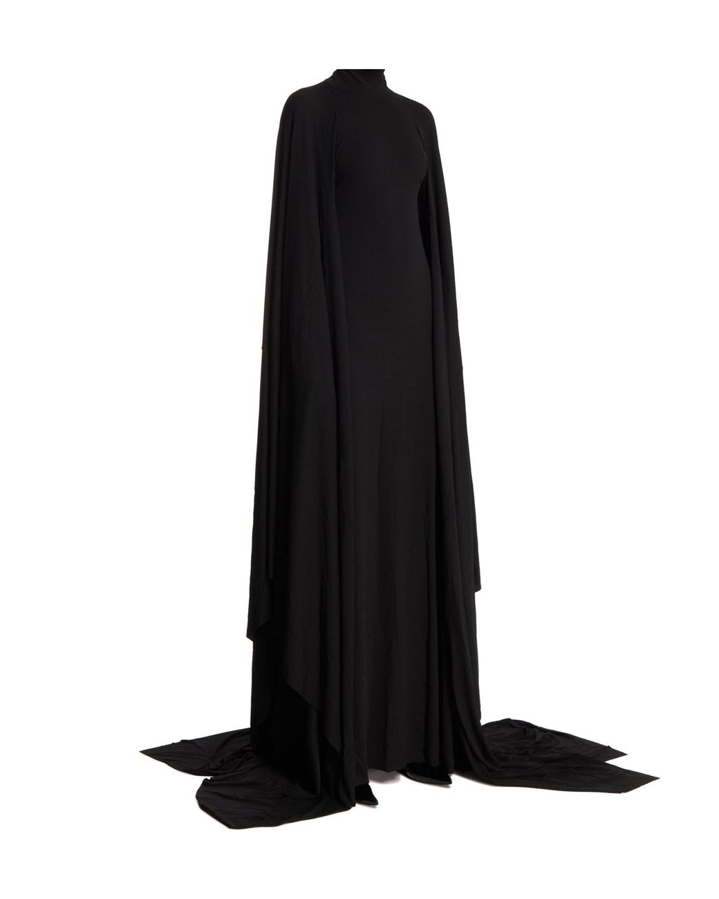 Balenciaga Black High Neck Semi Fitted Dress