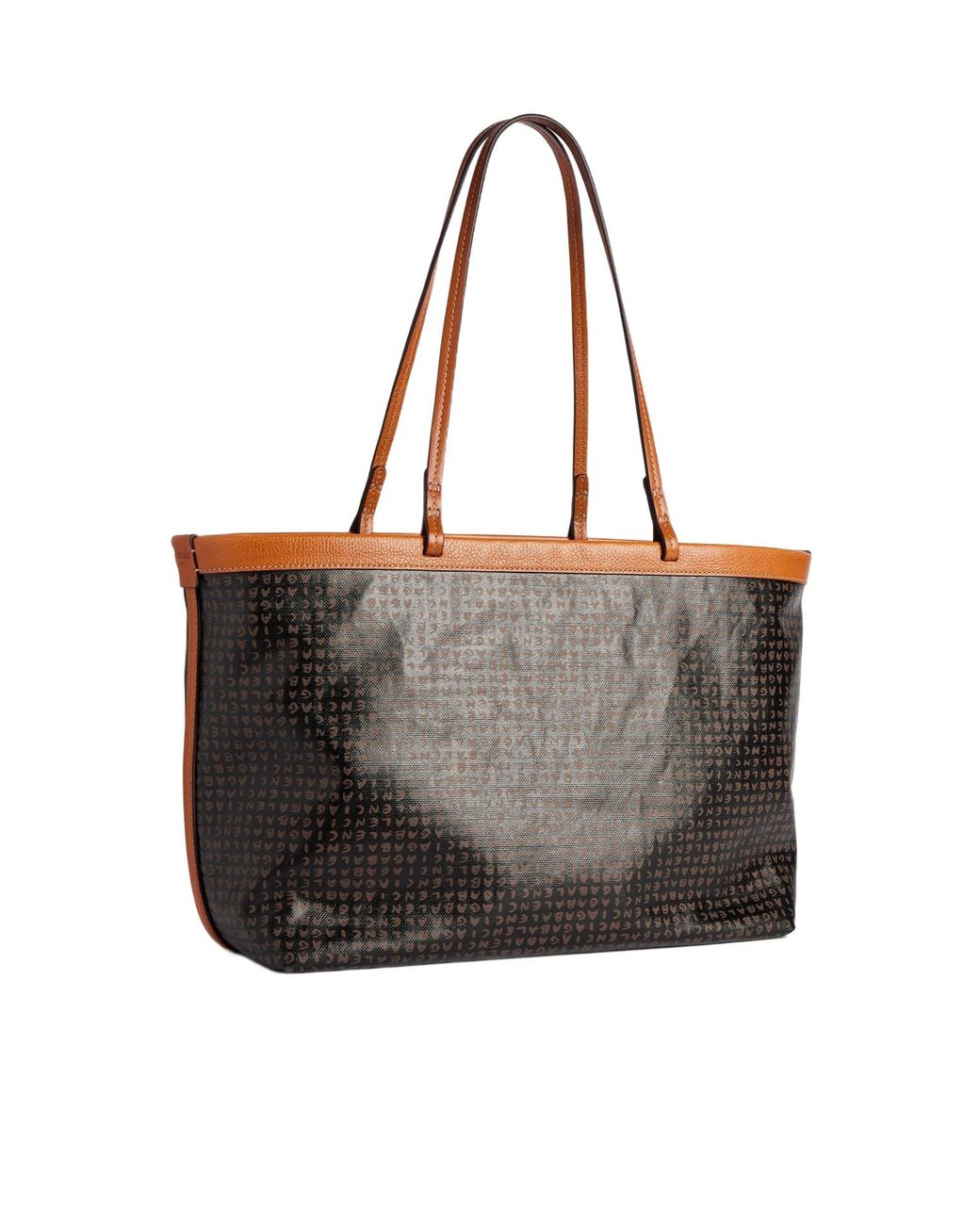 Balenciaga Black Logo Print Monogram Tote Bag