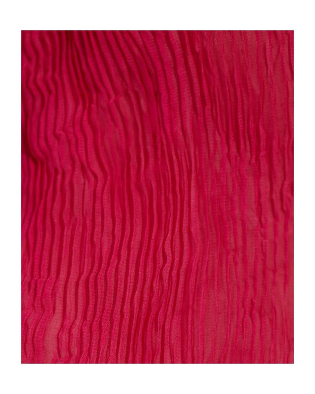 Issey Miyake Red Chiffon Twist 1 Top
